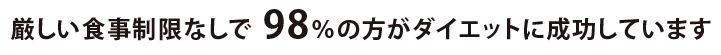 ダイエット成功｜厳しい食事制限なし