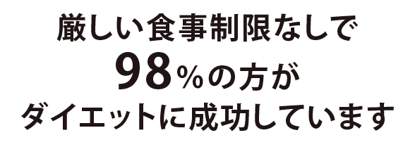 ダイエット成功｜厳しい食事制限なし